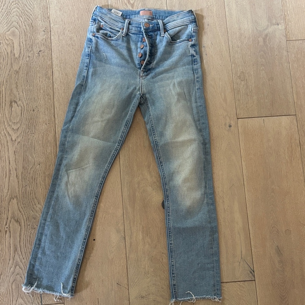 MOTHER Faded Blue Skinny Jeans